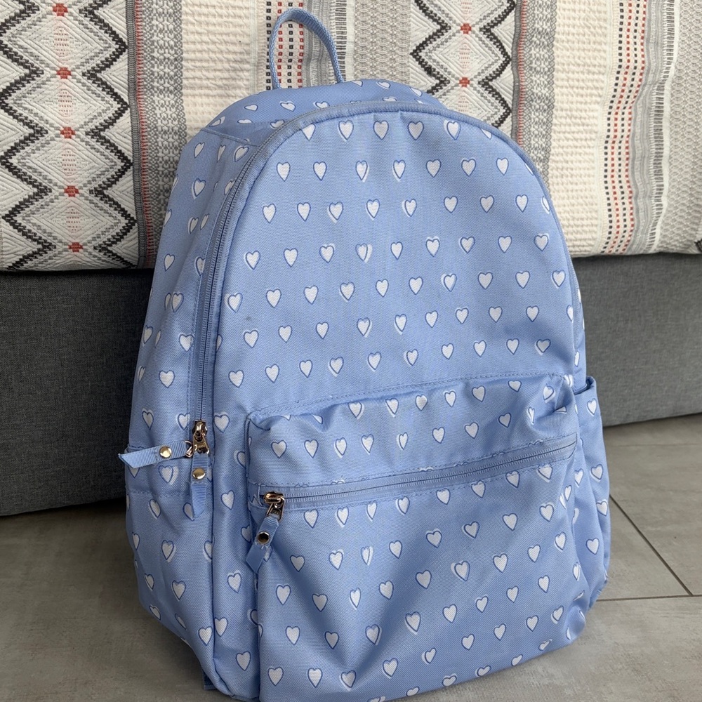 Pottery Barn Teen Roller Rabbit blue heart backpack large